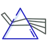 Prism refracting light icon